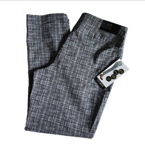 S.C. & CO. Pants Women's Size 12 Tummy Control Slim Leg Black-White Print New